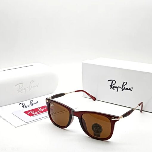 RAY - BAN Brown & Gold 2148 Square Metal Frame - liquidation.store