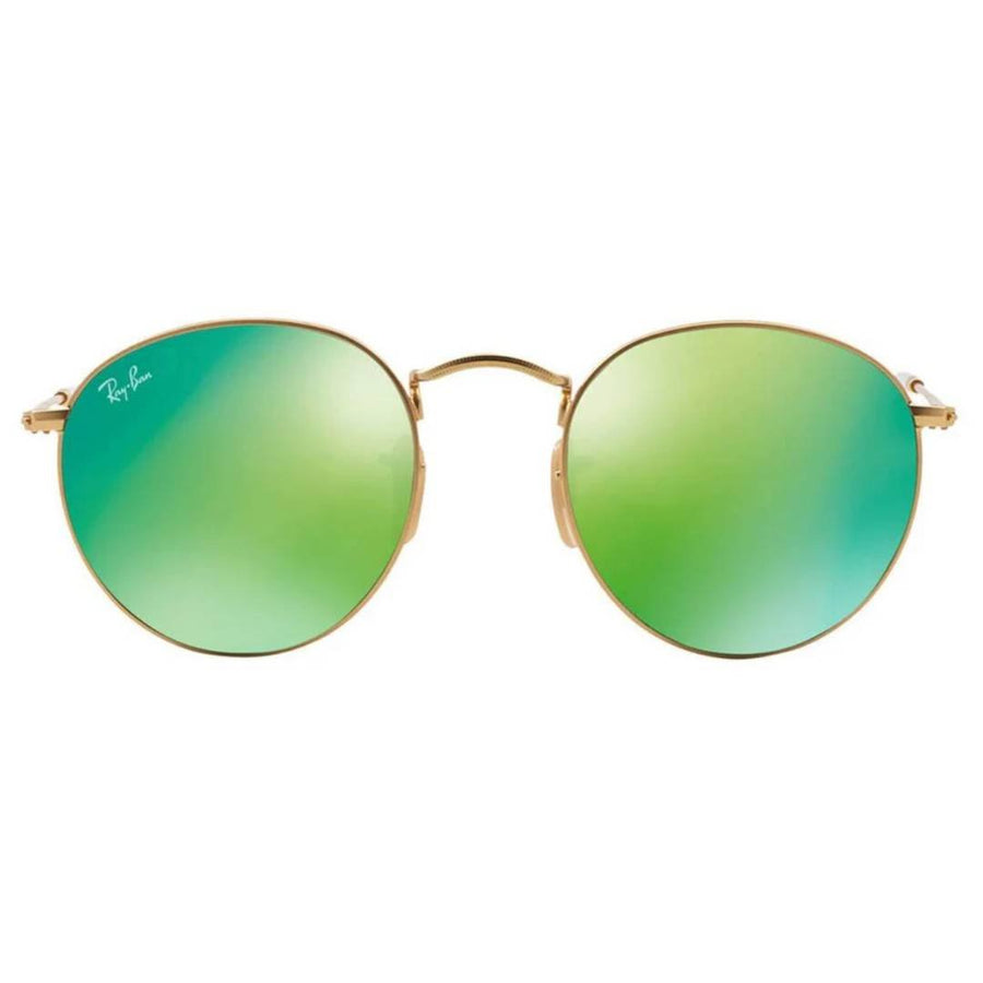 Ray - Ban Gold Round Frame (RB3447 - 001) Green Mirror Lense 50mm - liquidation.store