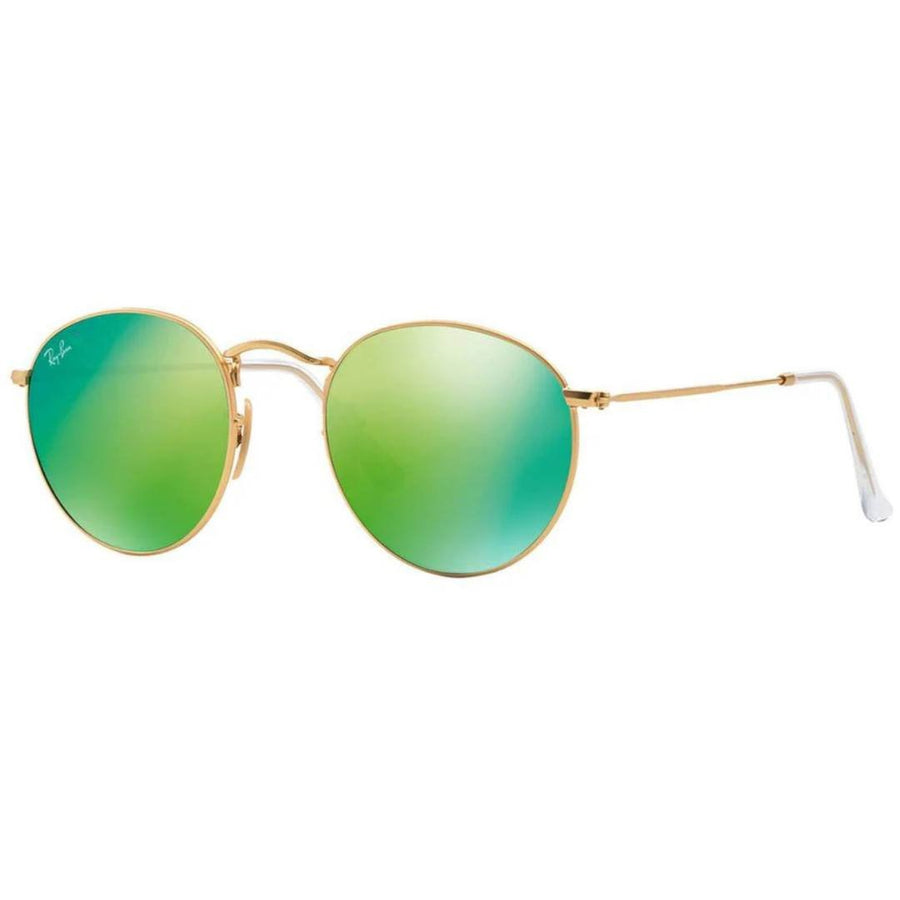 Ray - Ban Gold Round Frame (RB3447 - 001) Green Mirror Lense 50mm - liquidation.store