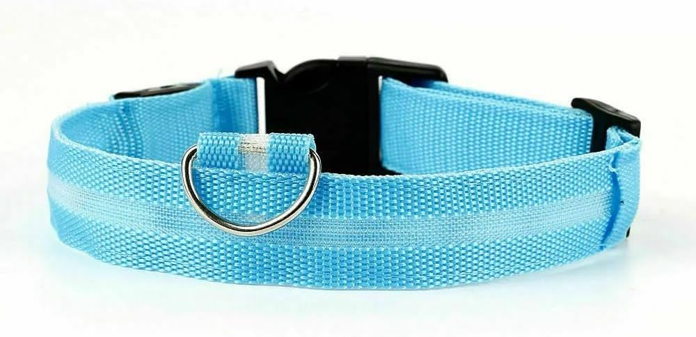 Rechargeable & Adjustable LED Dog Collar - Blue (Medium 40 - 48cm) - liquidation.store