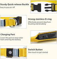 Thumbnail for Rechargeable & Adjustable LED Dog Collar - Green (Medium: 40 - 48cm) - liquidation.store