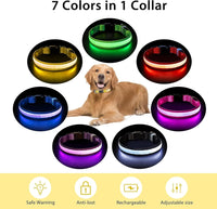 Thumbnail for Rechargeable & Adjustable LED Dog Collar - Red (Medium 40 - 48cm) - liquidation.store