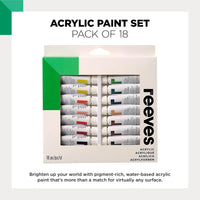 Thumbnail for Reeves Acrylic Paint Set - Water - based Paints - 18 x 10ml - liquidation.store