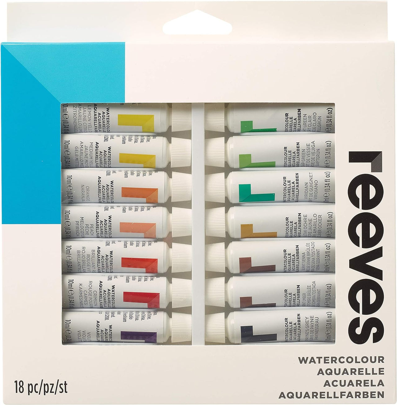 Reeves Watercolour Paint Set - 18 x 12ml Pack - liquidation.store