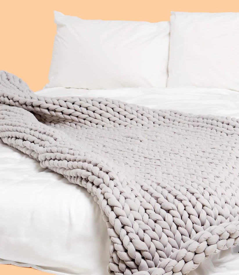 REMY Knitted Weighted Blanket - Cloudy Grey (8KG) - liquidation.store
