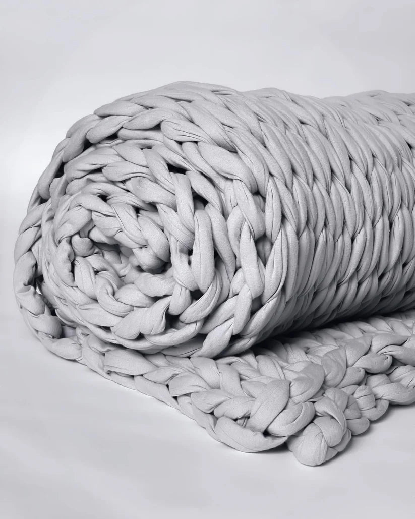 REMY Knitted Weighted Blanket - Cloudy Grey (8KG) - liquidation.store