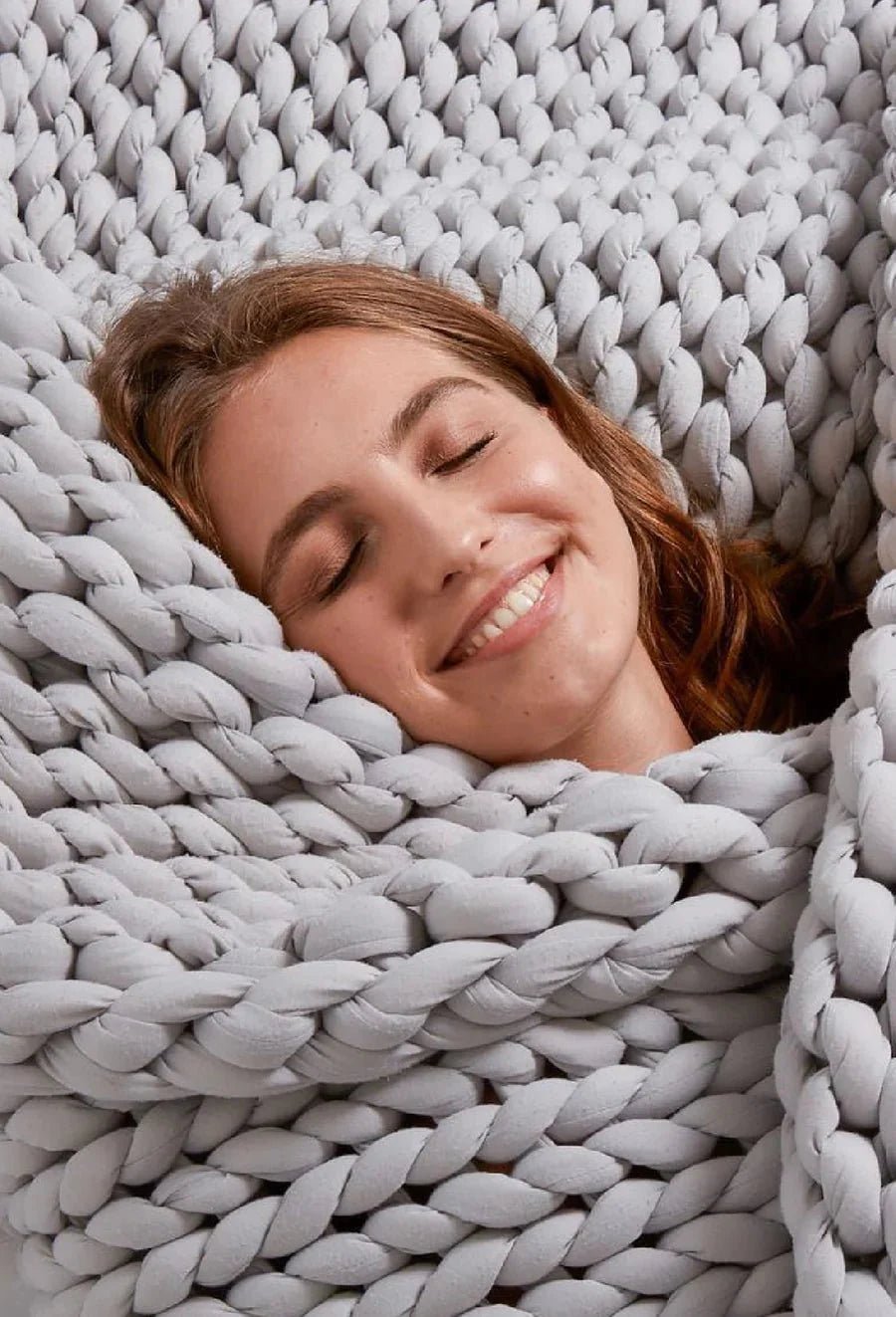 REMY Knitted Weighted Blanket - Cloudy Grey (8KG) - liquidation.store