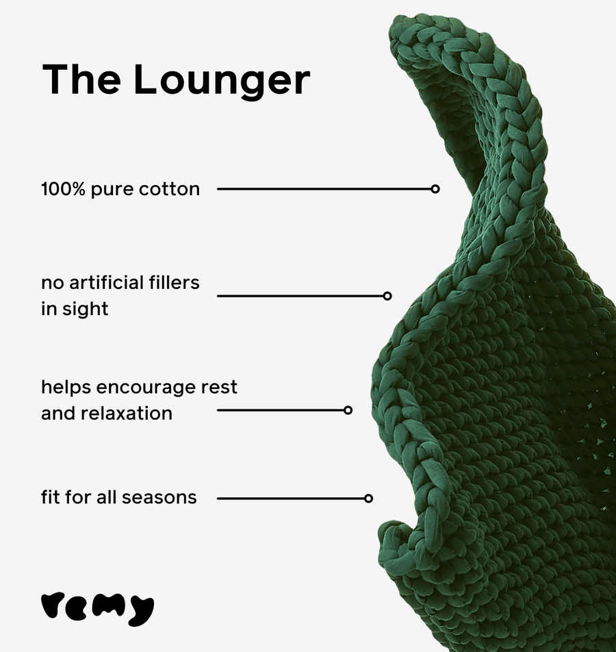 REMY Knitted Weighted Blanket - Forest Green (6.3KG) - liquidation.store