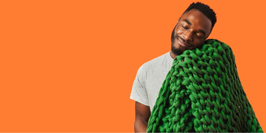 REMY Knitted Weighted Blanket - Forest Green (6.3KG) - liquidation.store