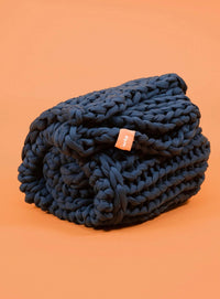 Thumbnail for REMY Knitted Weighted Blanket - Midnight Blue (6.3KG) - liquidation.store