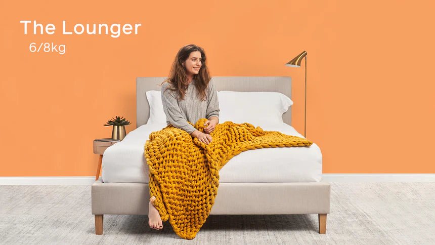 REMY Knitted Weighted Blanket - Mustard Yellow (8KG) - liquidation.store