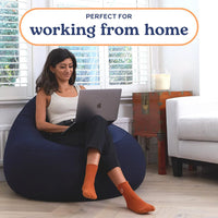 Thumbnail for Remy Pod Bean Bag - Charcoal Black (Large) - liquidation.store