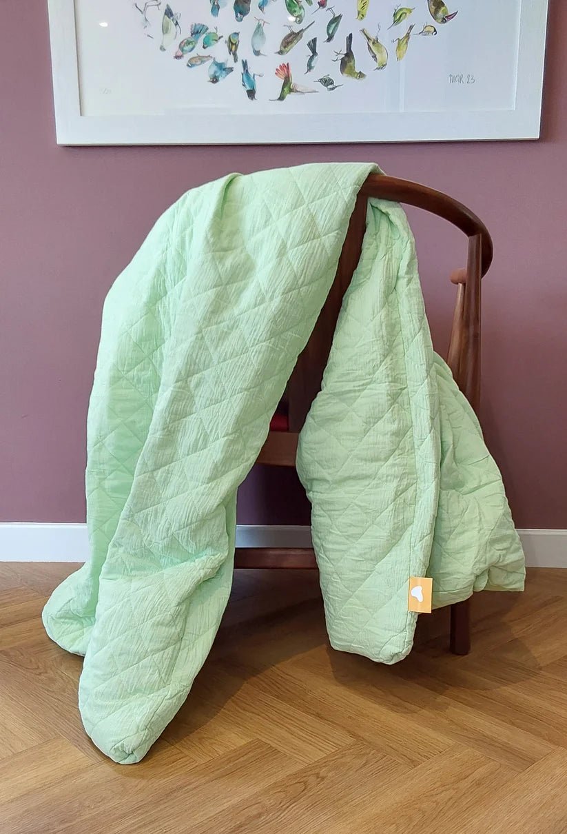 Remy Sleep 100% Cotton Weighted Blankets - The Junior (Minty Green - 3KG) - liquidation.store