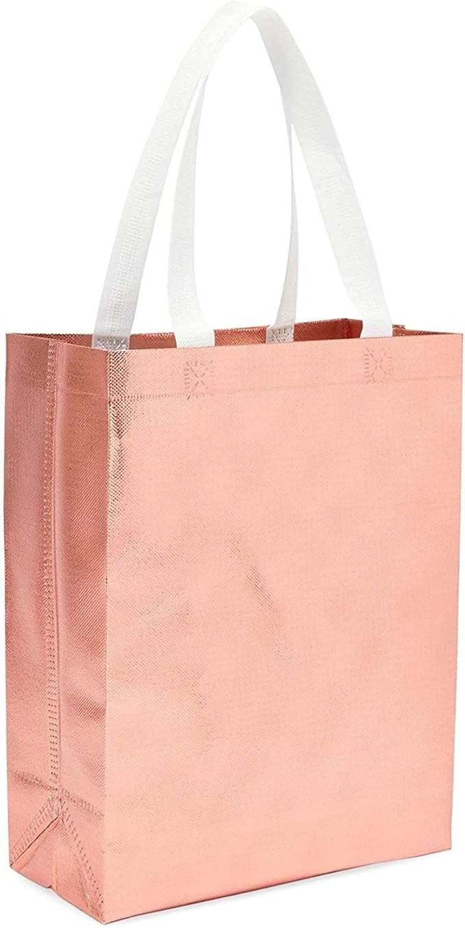 Reusable Grocery Tote Bag for Shopping (Large Rose Gold 20 Pack) - liquidation.store