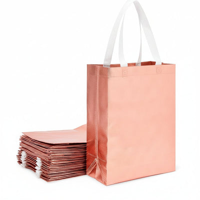 Reusable Grocery Tote Bag for Shopping (Large Rose Gold 20 Pack) - liquidation.store
