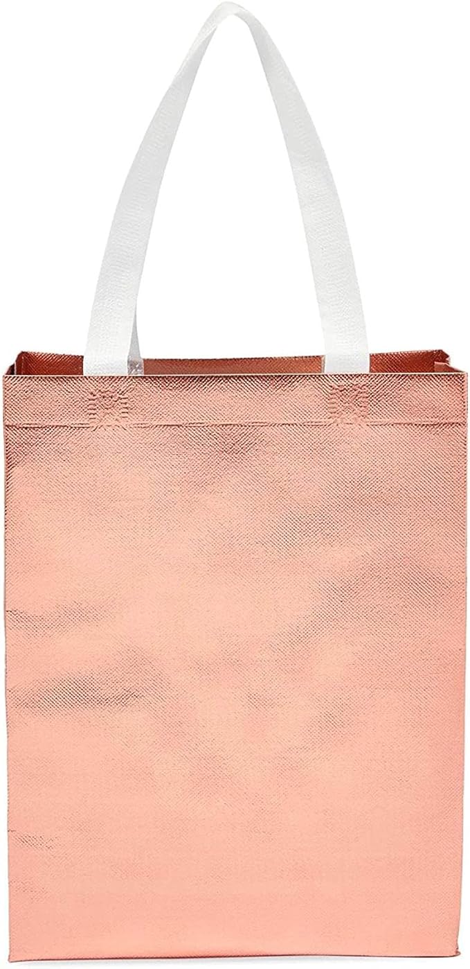 Reusable Grocery Tote Bag for Shopping (Large Rose Gold 20 Pack) - liquidation.store