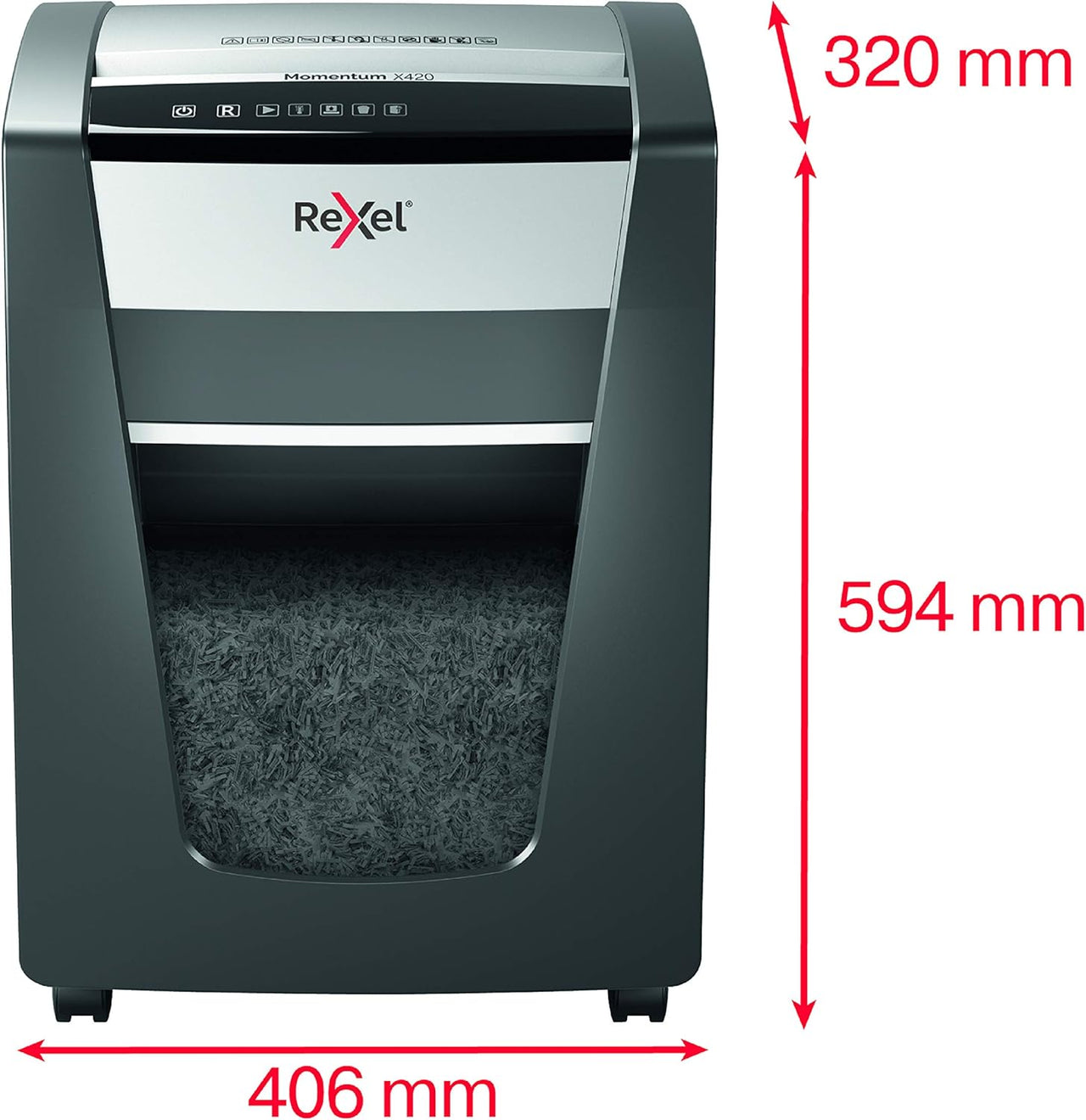 Rexel Momentum X420 Cross Cut Paper Shredder - liquidation.store