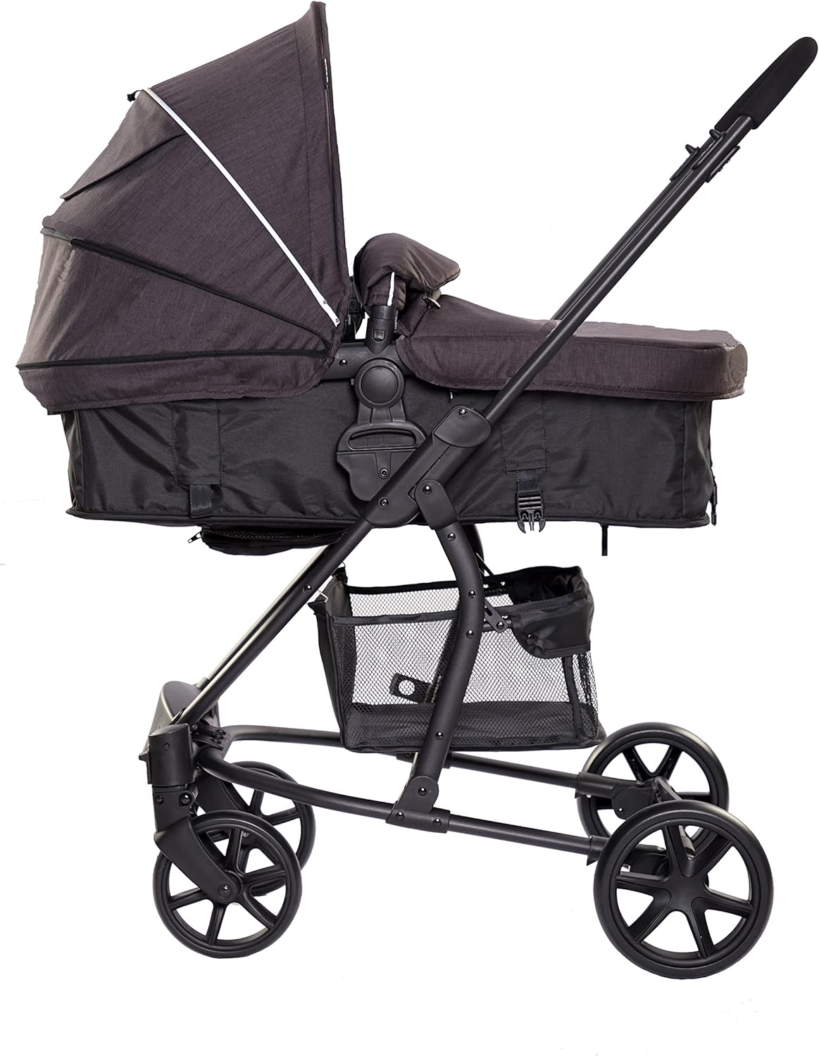 Ricco 2 in 1 Foldable Pram with Reversible Seat - Black - liquidation.store