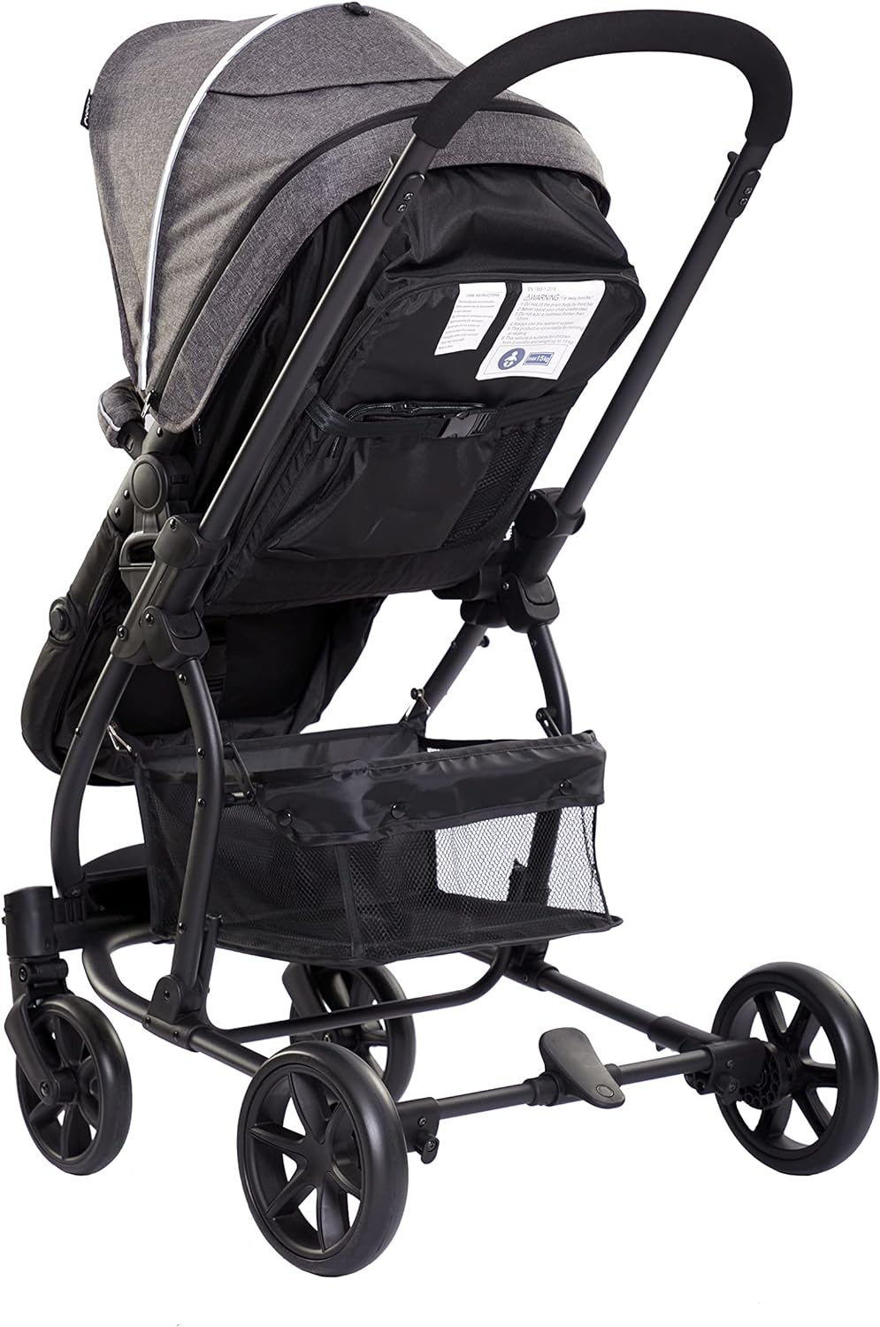 Ricco 2 in 1 Foldable Pram with Reversible Seat - Black - liquidation.store