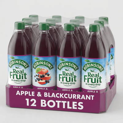Robinsons Apple & Blackcurrant No Added Sugar 1L x 12 – Fruit Squash Multipack - liquidation.store