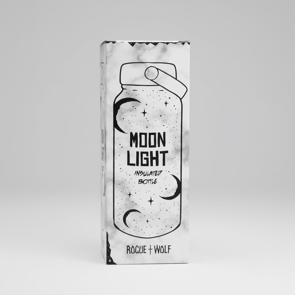 Rogue + Wolf Insulated Moonlight Bottle with Celestial Design 900ml - liquidation.store