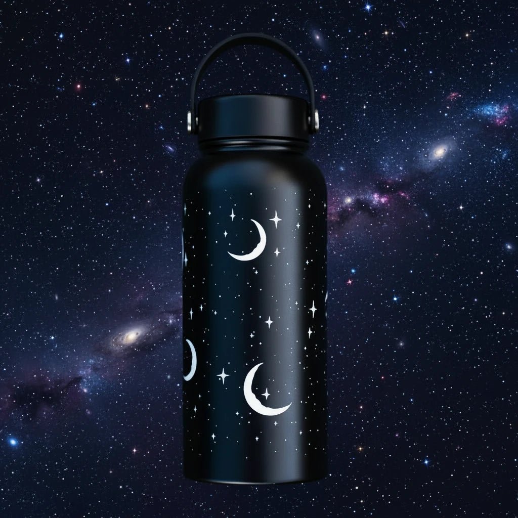 Rogue + Wolf Insulated Moonlight Bottle with Celestial Design 900ml - liquidation.store