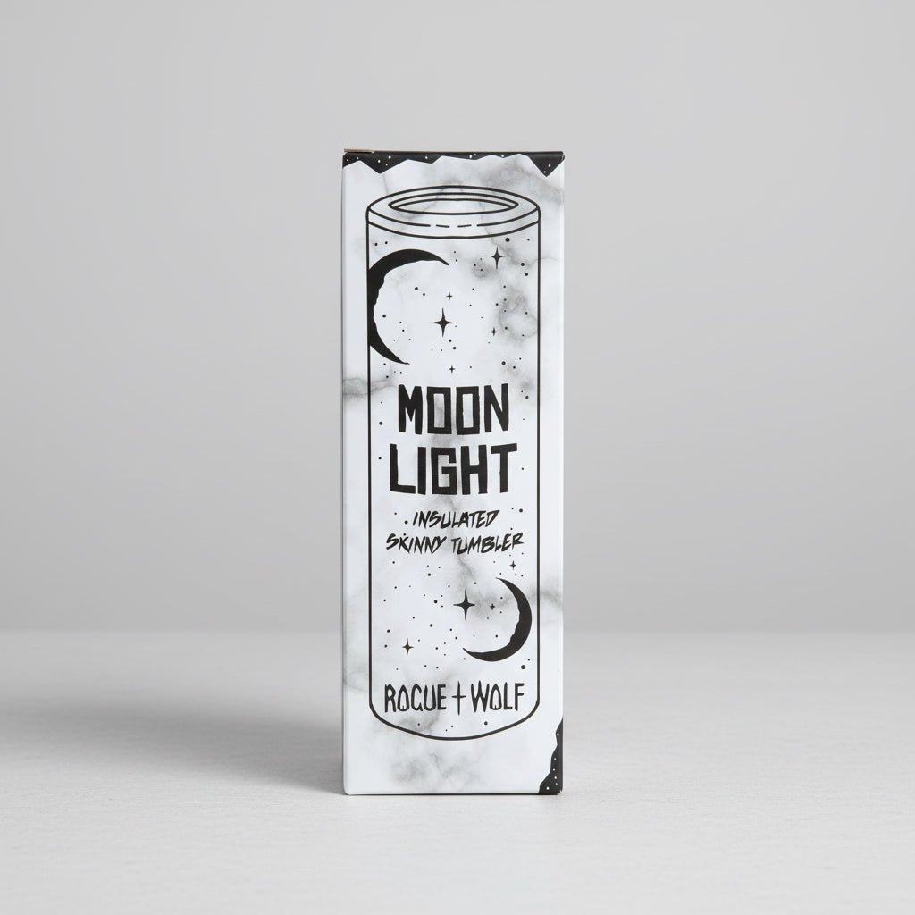 Rogue + Wolf Insulated Skinny Tumbler Moon Light Design 570ml - liquidation.store