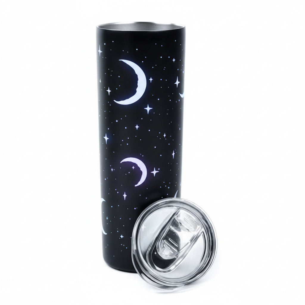 Rogue + Wolf Insulated Skinny Tumbler Moon Light Design 570ml - liquidation.store