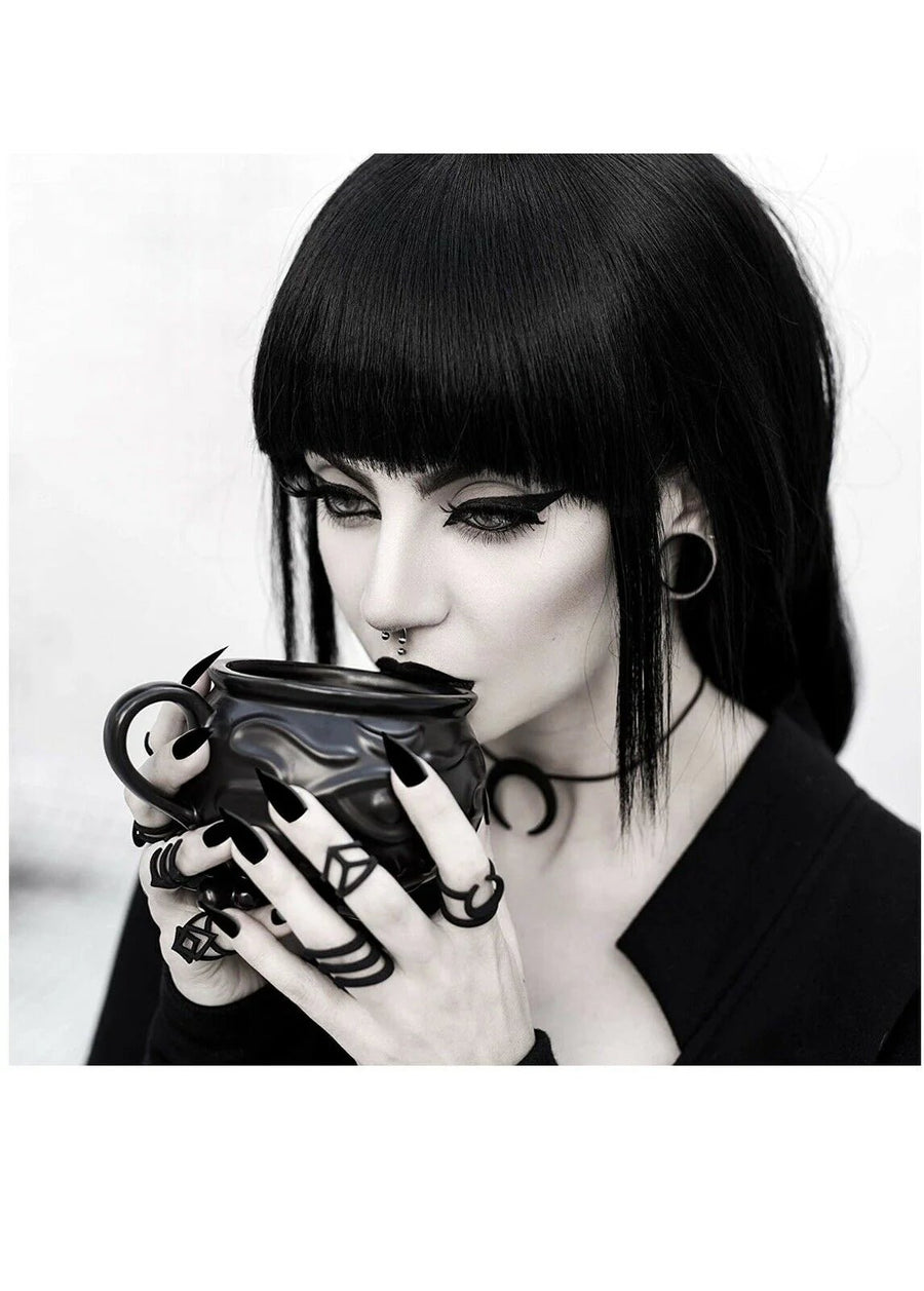 Rogue & Wolf Witch Cauldron Mug - Black Gothic - 400ml - liquidation.store