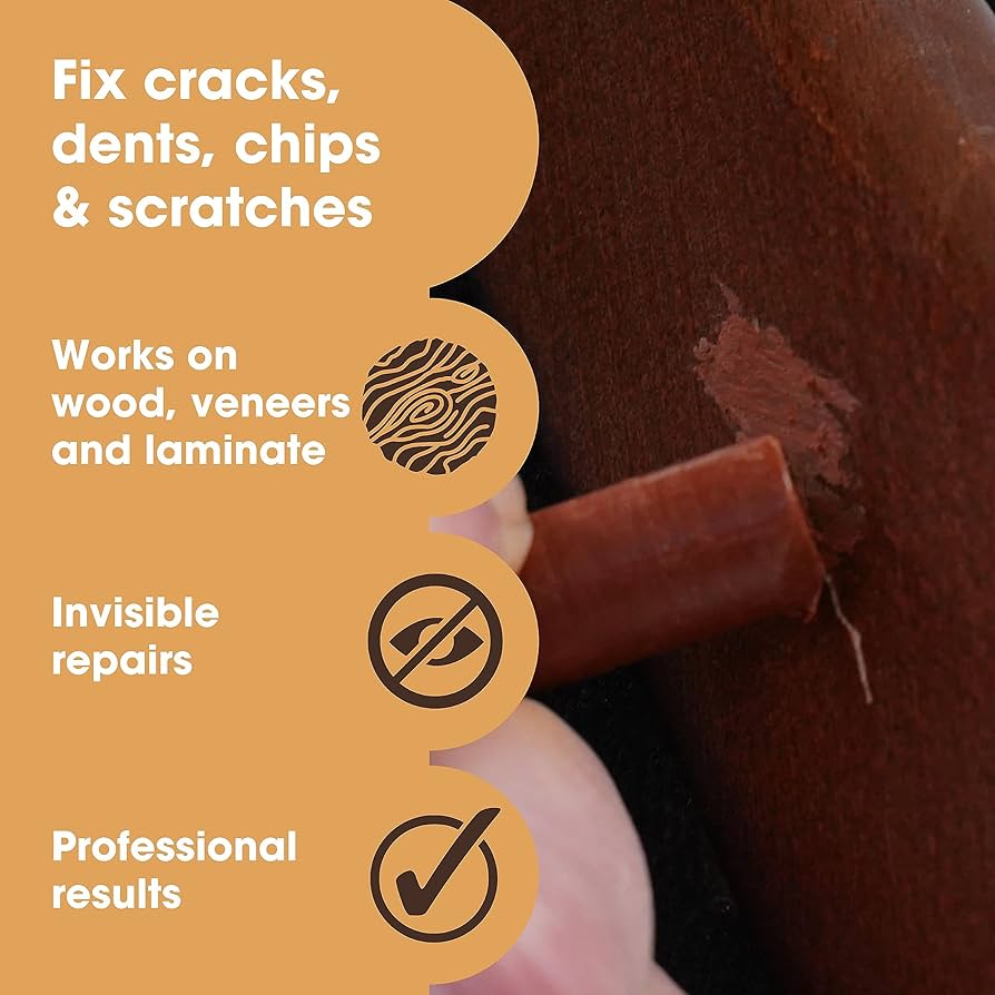 Ronseal Wooden Floor Scratch Repair Sticks - Dark Wood - liquidation.store