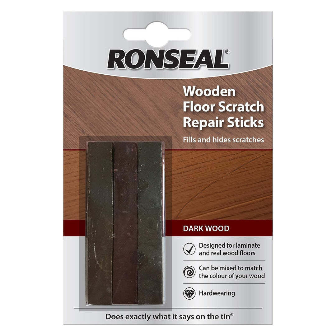 Ronseal Wooden Floor Scratch Repair Sticks - Dark Wood - liquidation.store