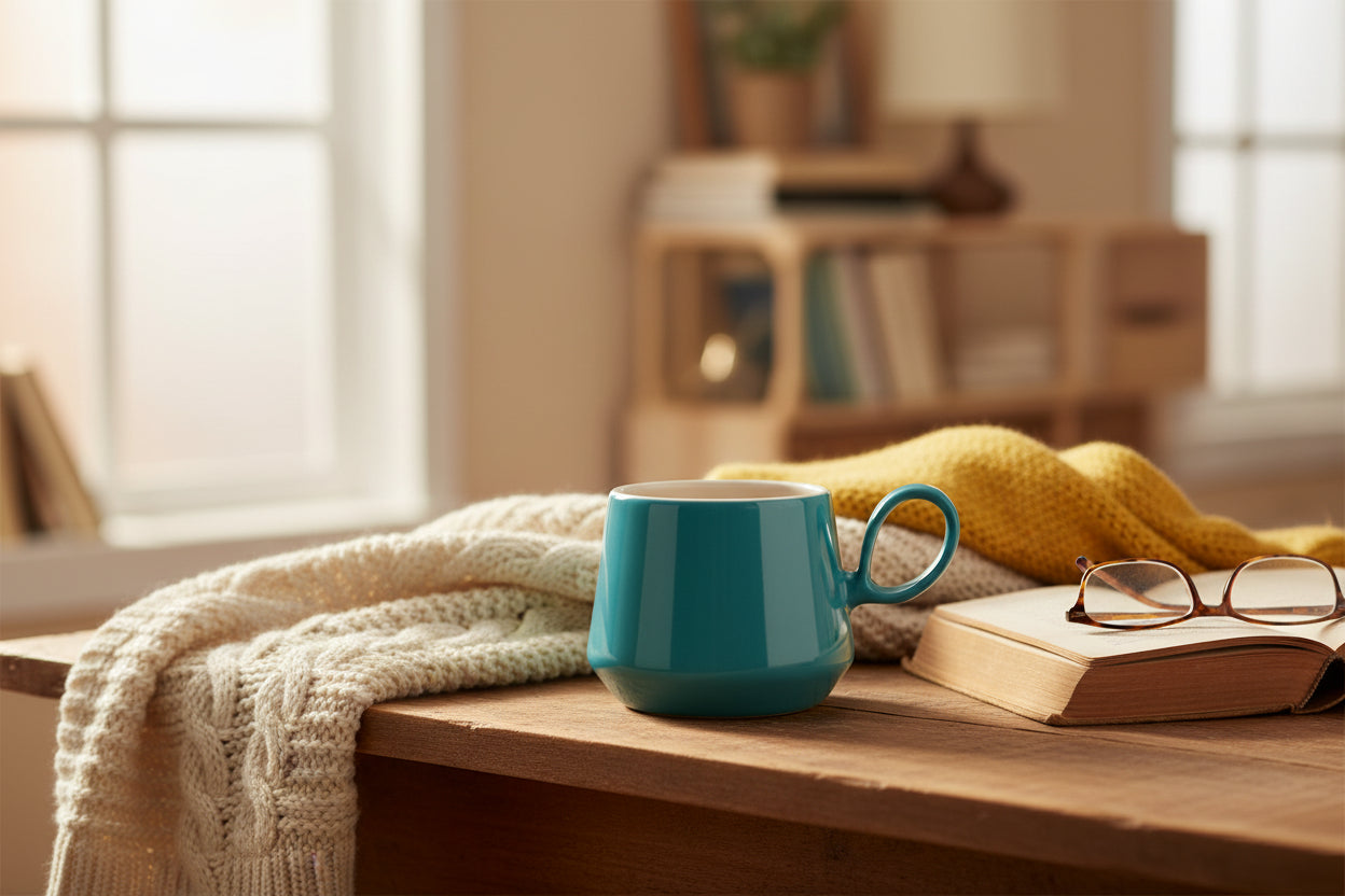 Fairmont & Main Sea Green Mugs - Retro Flared (Set of 4) RT38SG