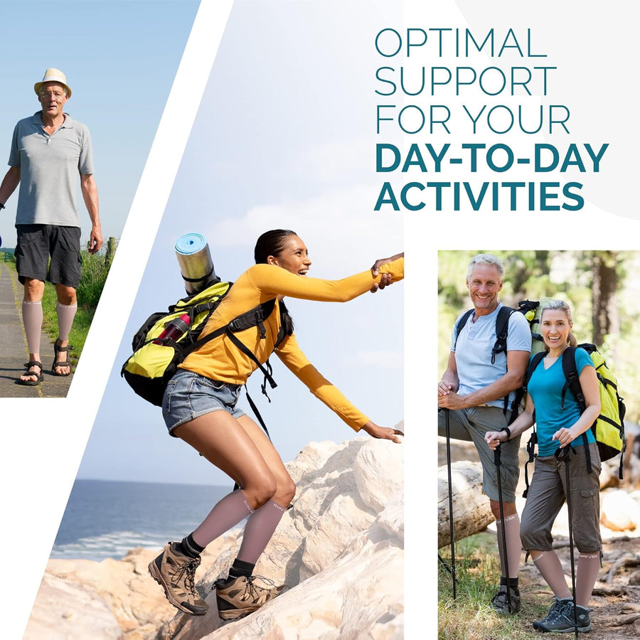 Run Forever Calf Compression Sleeves - Medium (Nude) - liquidation.store