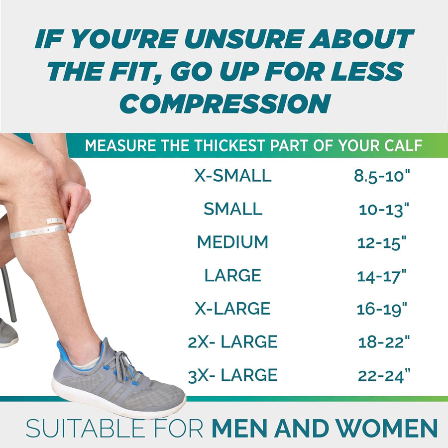 Run Forever Calf Compression Sleeves - Medium (Nude) - liquidation.store