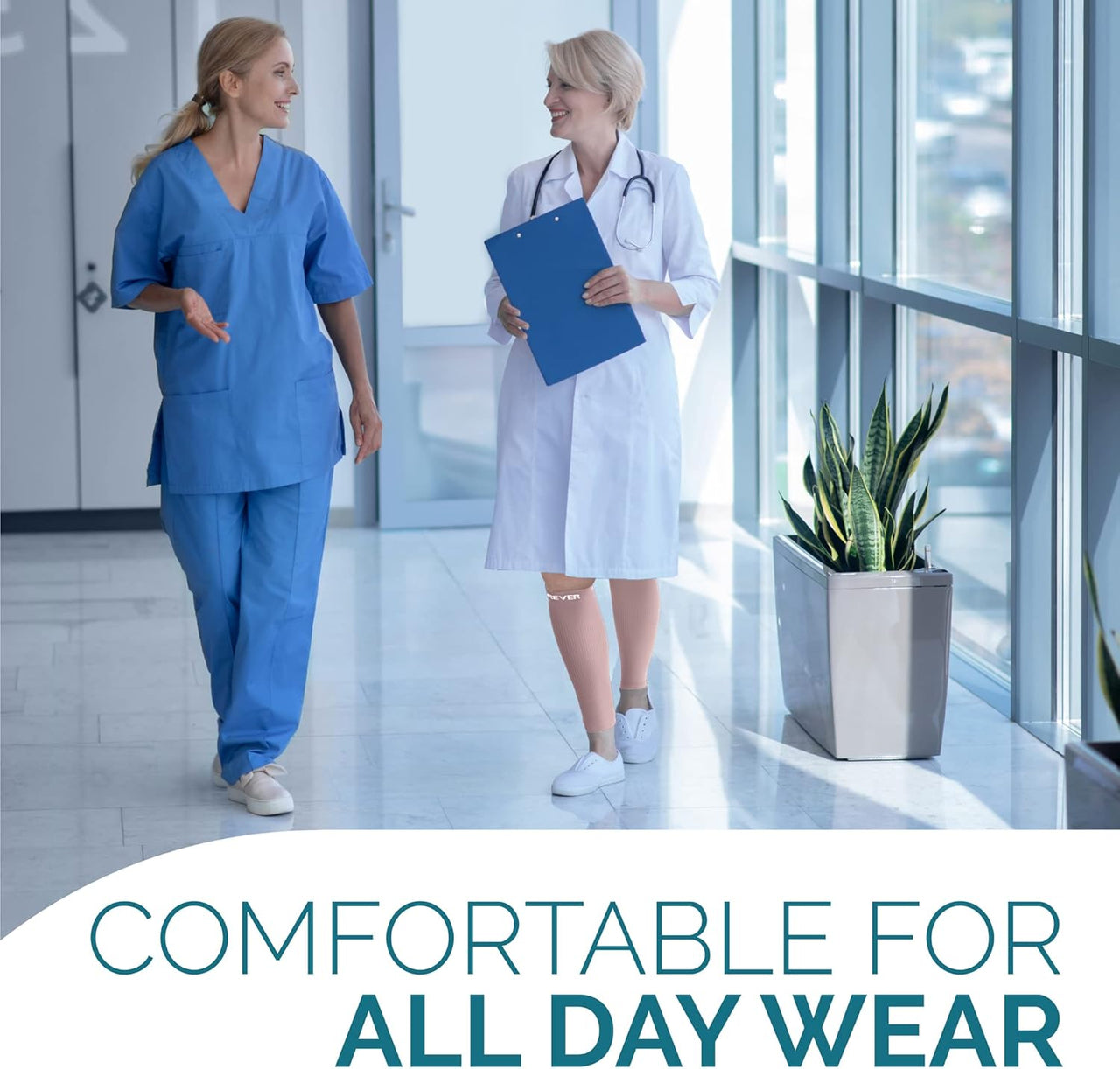 Run Forever Calf Compression Sleeves - Medium (Nude) - liquidation.store