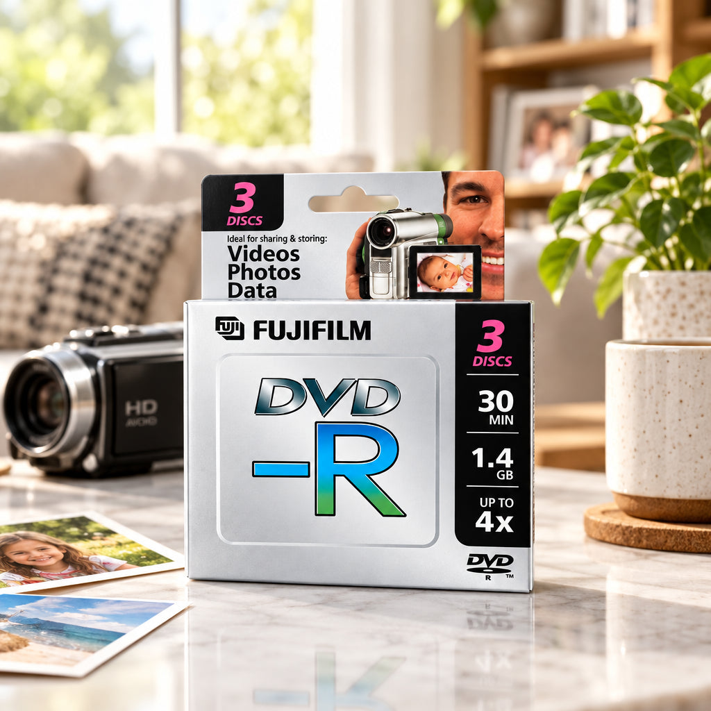 Fujifilm DVD-R 1.4GB Mini Discs – Pack of 3 (Camcorder, 30 Min)