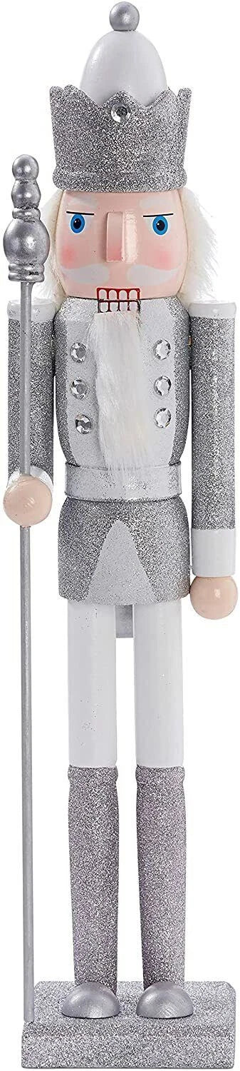 THE TWIDDLERS - Large Silver Christmas Nutcracker Soldier Ornament, 50cm