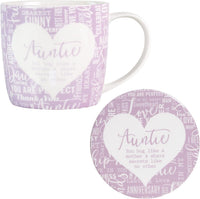 Said with sentiment - Auntie Mug & Coaster Set - liquidation.store
