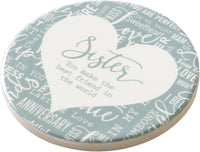 Said with Sentiment Sister Mug & Coaster Gift Set – Blue - liquidation.store
