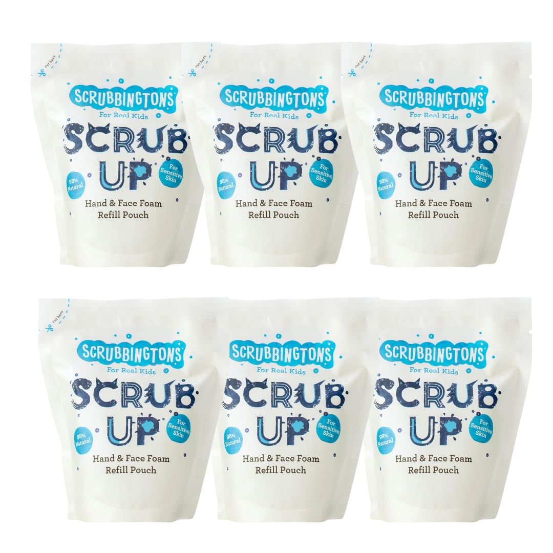 Scrubbingtons Children's Foaming Hand & Face Wash Refill Pouch (6 Pack) - liquidation.store