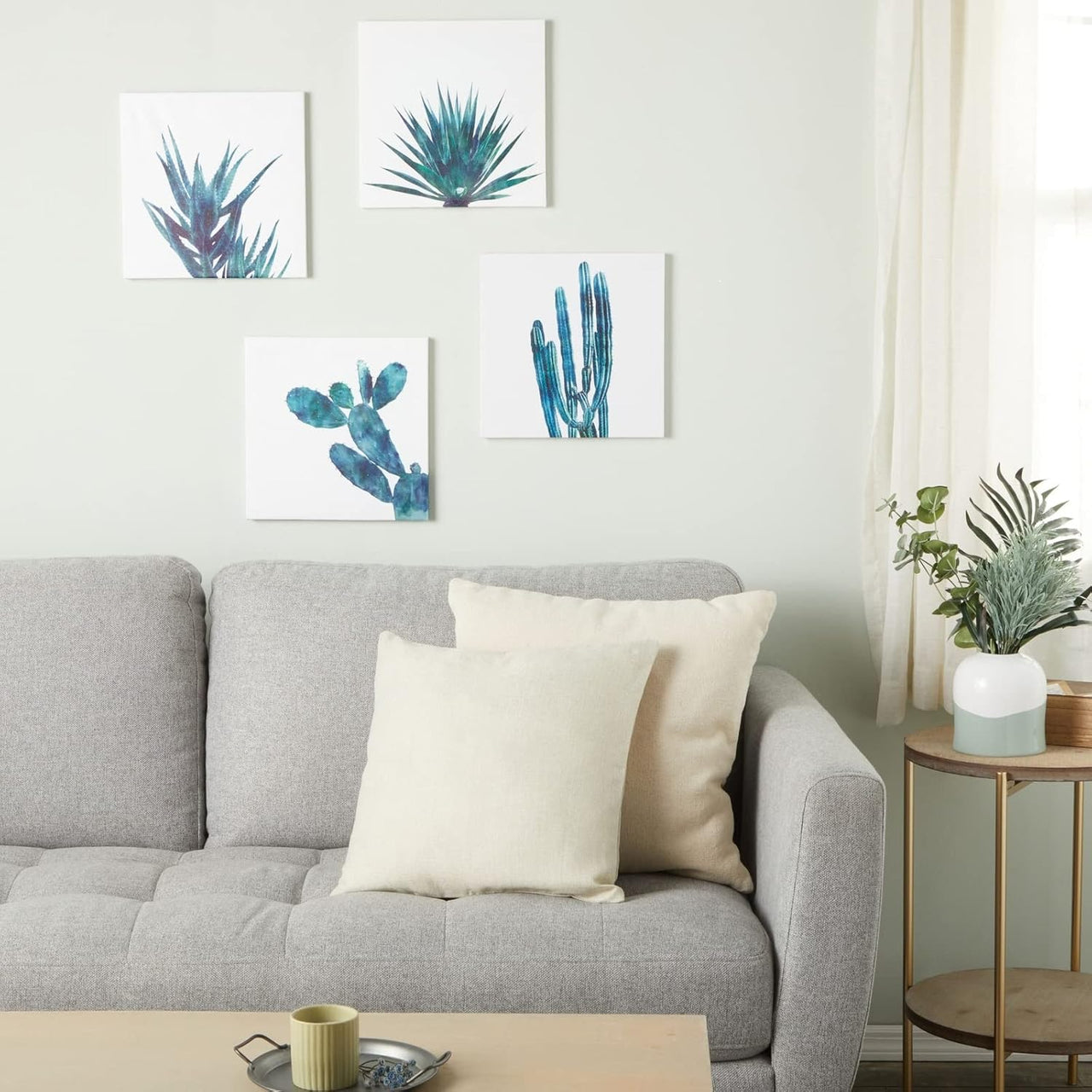 Set of 4 Succulent Wall Art Canvas Prints (12 x 12) - liquidation.store