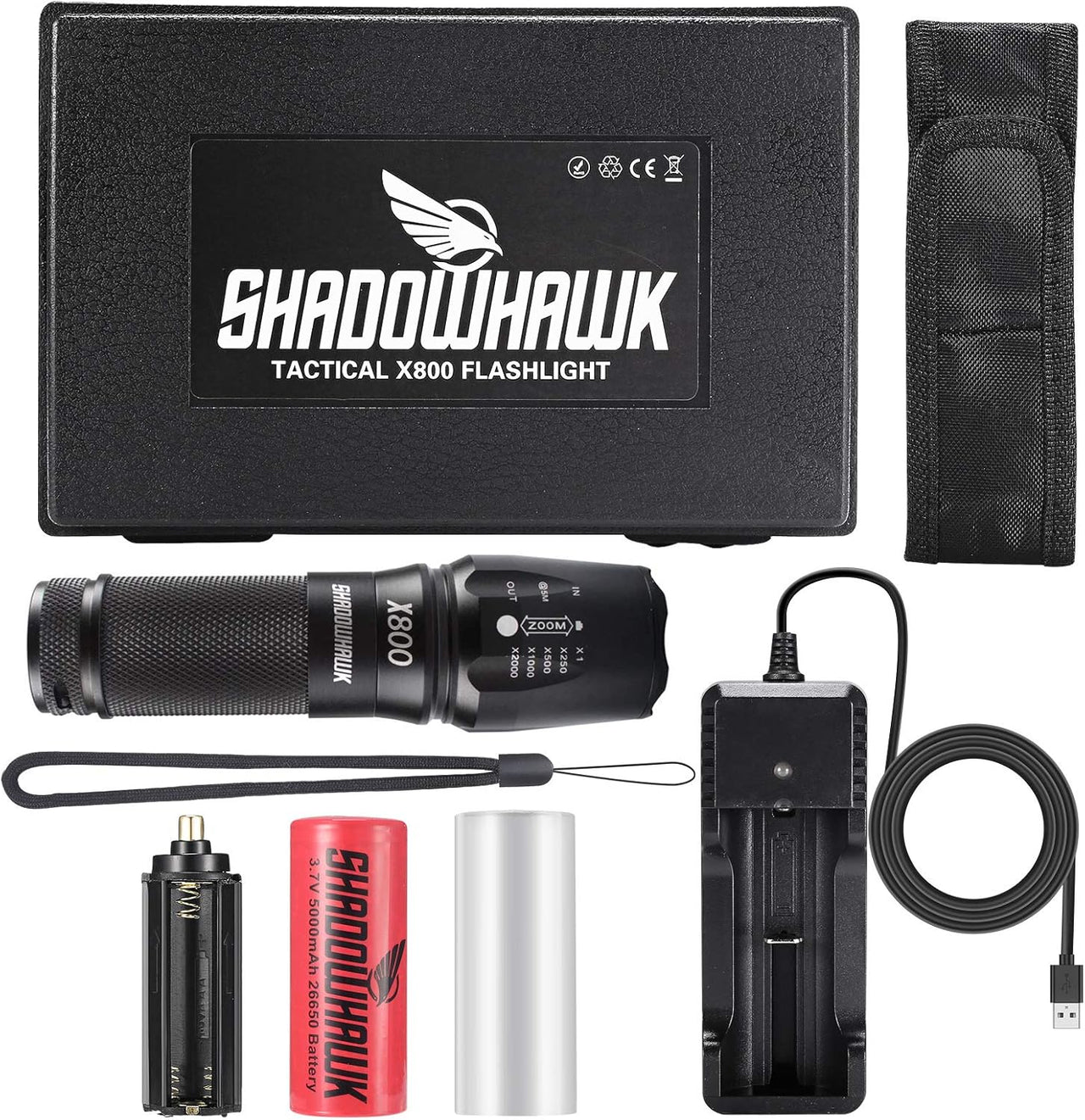 Shadowhawk X800 6000 lumens Military Torch - liquidation.store