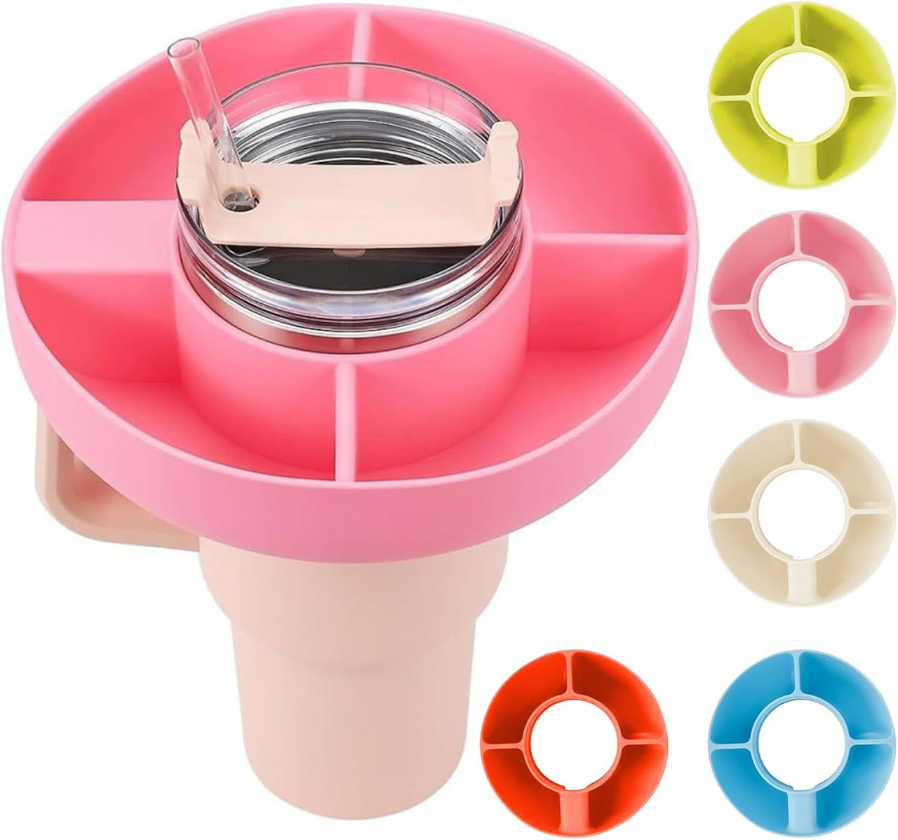 Silicone Snack Bowl for Stanley Cup - Pink - liquidation.store