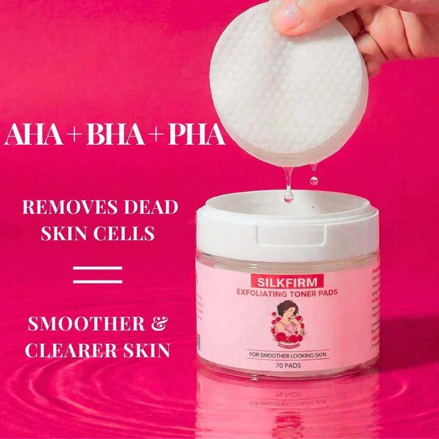 Silkfirm Exfoliating Toner Pads - 70 Pads - liquidation.store