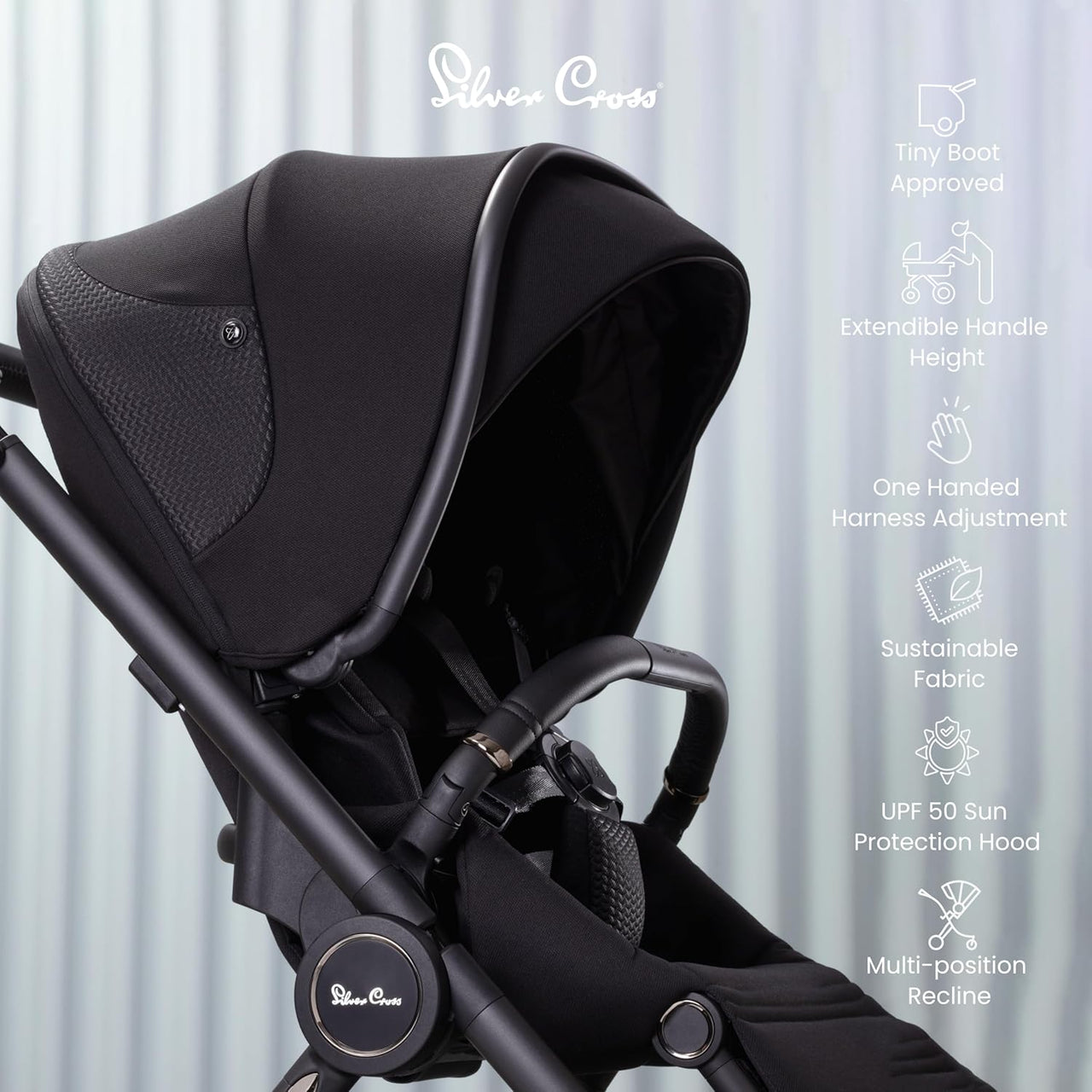 Silver Cross Dune Pushchair Travel Stroller Newborns - 4yrs - Space - liquidation.store