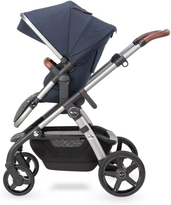 Silver Cross Wave Pram Pushchair with Tandem - Indigo - liquidation.store