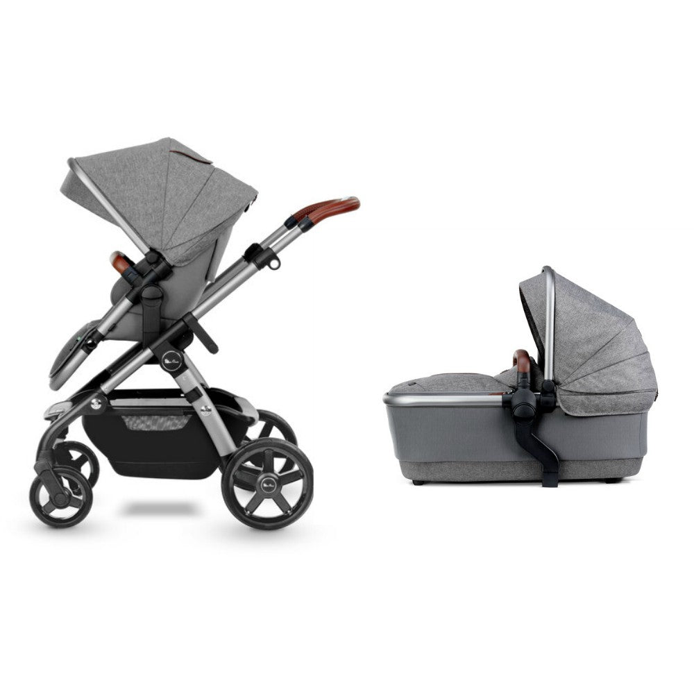 Silver Cross Wave Pram Pushchair with Tandem - Zinc - liquidation.store