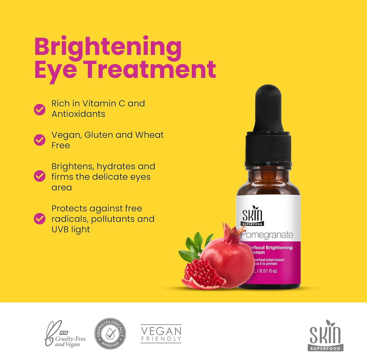 Skin Superfood Pomegranate Superfood Brightening Eye Serum 15ml - liquidation.store