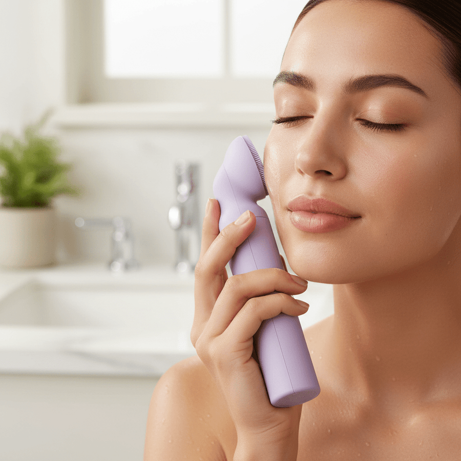 Skyncare Mini Sonic Silicone Facial Cleanser - Lilac - liquidation.store