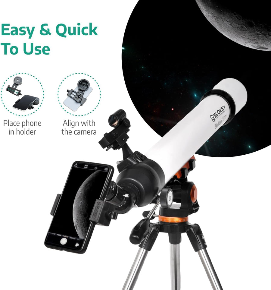 Skyways 70070 Astronomy Telescope Beginners - White - liquidation.store